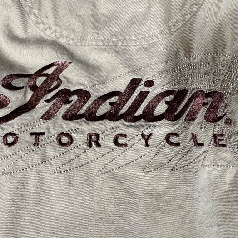 Men’s XXL Indian Motorcycle button up shirt - Picture 3 of 5